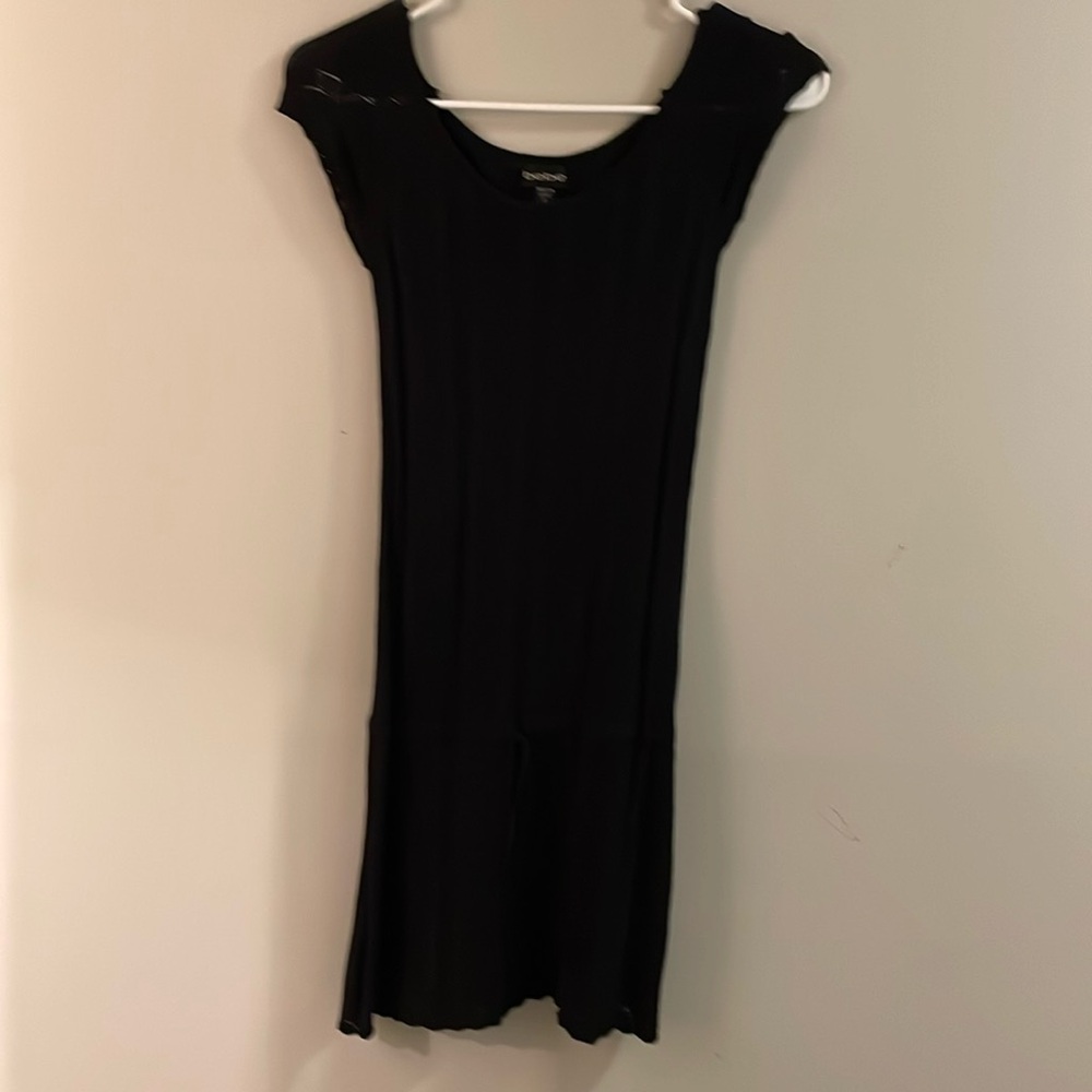 Small Black Bebe Drop Waist Classic Little Black Dress NWOT